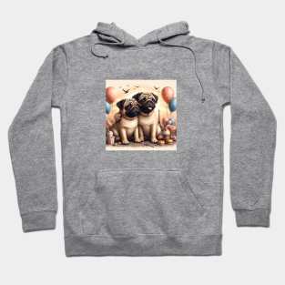 Pug Dog Friends Hoodie